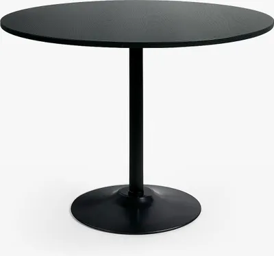 Produktbild von Runder Esszimmertisch 120cm schwarz Holz modern Blackwood+