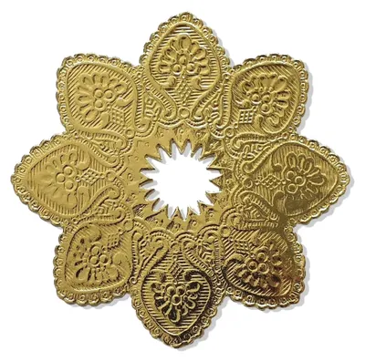 Produktbild von Kerzenhalter, 5 Stück, Gold, Ø 10 cm, für Kerzen bis Ø 2,5 cm, Indoor, Festliche Anlässe