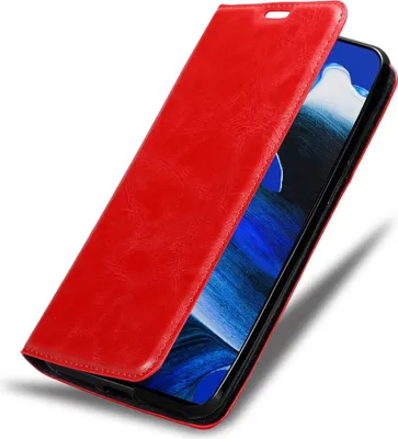 Immagine prodotto di Cadorabo Custodia per Oppo Reno2 Custodia protettiva in rosso Custodia per cellulare Custodia Cover Chiusura magnetica