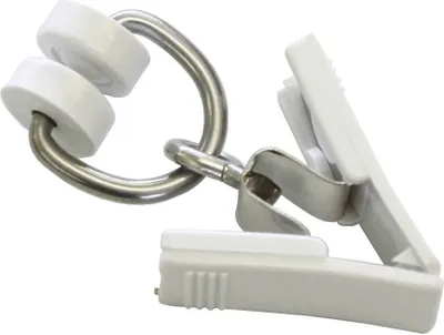 Produktbild von Gardinia T-Rollring mit Klammer 20 Stück, weiß