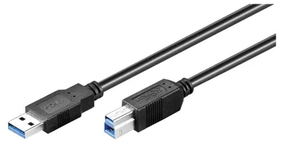 Image de wentronic - Câble USB - USB type A (M) à USB type B (M) - USB 3.0 - 3 m - noir