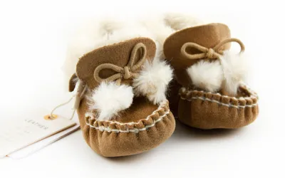 Produktbild von Zara Kids Baby-Hausschuhe aus Leder 17,5