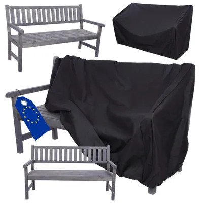Produktbild von MODO24 Gartenbank Holz, 3-Sitzer, Schutzhülle Cordura, Friesenbank, Parkbank, Massivholz, 90x154x70 cm, Grau Imprägniert, MIRA