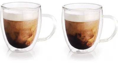 Produktbild von Set doppelwandige Trinkgläser 2 Stück 240ML Glas transparent