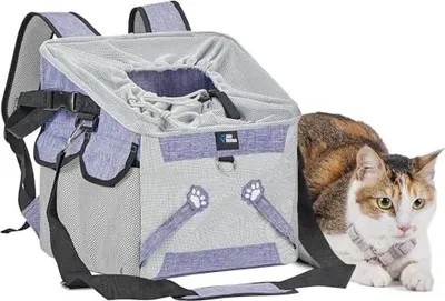 Produktbild von Joytutus 3-in-1 Haustier Transportkorb, Hunde- und Katzenautossitz, Haustier-Rucksack mit zusätzlichen Taschen, Sicherheitsschließungen für Hundekatze