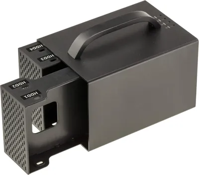 Immagine prodotto di KALEA-INFORMATIQUE: alloggiamento USB 3.2 Gen 2 da 10G per 4 hard disk SATA. Alimentatore da 75W, capacità di 64 TB. Possibilità di configurazione RAID software 0, 1 e 5
