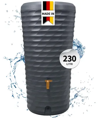Immagine prodotto di 4rain JOLIE 2in1 serbatoio per pioggia 230 litri grigio grafite incl. ciotola per piante, Immagine generata dall'IA
