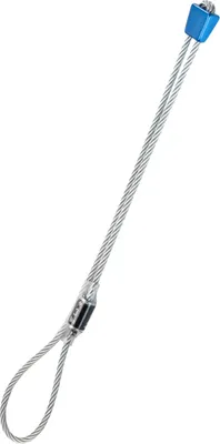 Klemmgerät "Stopper" von Black Diamond; aus Metall mit blauer Kunststoffkappe; für Kletteranwendungen.