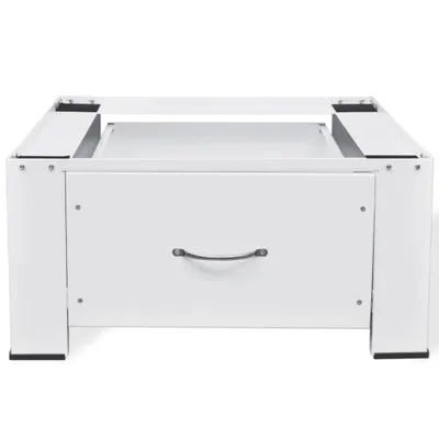 Image de vidaXL Socle pour machine à laver blanc avec tiroir