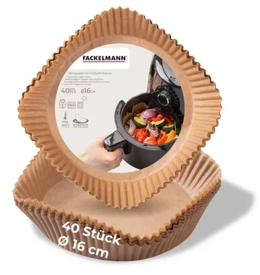 Productafbeelding van FACKELMANN 42681 FACKELMANN Backpapier für Heißluftfritteusen 16,0 cm, rund 40 St.