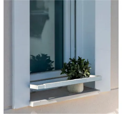 Produktbild von Horizontale Verstärkungsstange für Fenstergitter, ausziehbar 110–200 cm, Weiß – verzinkter Stahl
