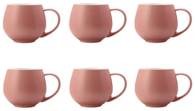 Produktbild von 6er Set Becher, Tassen TINT ROUND koralle 450ml Porzellan Maxwell & Williams