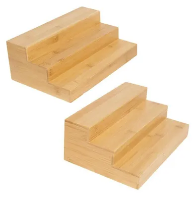 Produktbild von Gewürzregal Bambus 3 Etagen 2er Set 20 x 29,9 x 11 cm
