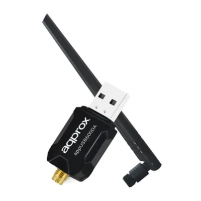 Obrázek produktu pro Approx APPUSB600DA, Bezdrátový, USB, WLAN, 433 Mbit/s, Černá