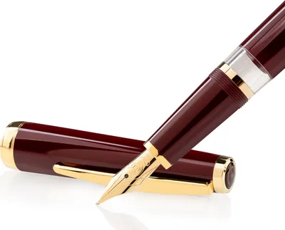 Zdjęcie produktu dla Pióro wieczne Cleo Skribent Classic Gold, kolor bordowy, stalówka M