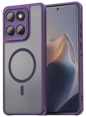 Image de Étui magnétique pour Motorola Edge 60 Fusion, coque de protection Magsafe, résistant aux chocs, cadre en TPU, anneau magnétique puissant, violet