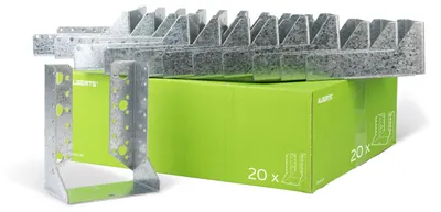 Produktbild von Alberts 837532 Balkenschuh | Typ B, Handwerkerpack | sendzimirverzinkt | 120 x 160 mm | 20er Set