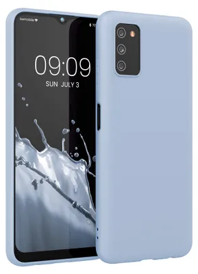 Produktbild von kwmobile Handyhülle für Samsung Galaxy A03s Hülle - TPU Case - Kabelloses Laden - Schutzhülle Cover in Hellblau matt