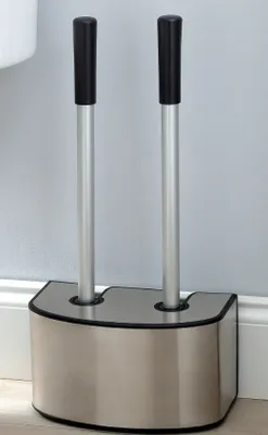 Produktbild von WC Garnitur de Luxe XXL mit keramikschonender Silikon WC-Bürste und Saugglocke