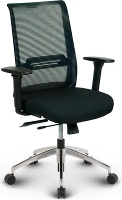 Produktbild von VERSEE Tanda Bürostuhl Schwarz aus Stoff/Mesh – ergonomischer Schreibtischstuhl, hochwertiger Bürostuhl, bequemer Drehstuhl, bis 150 kg belastbar