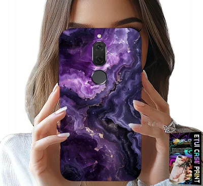 Produktbild von Fall Für Huawei Mate 10 Lite - Lila Marmor Mode Frauen + Glas