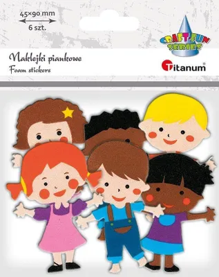 Produktbild von Schaumstoffaufkleber Kinder 6 Stück Titanum