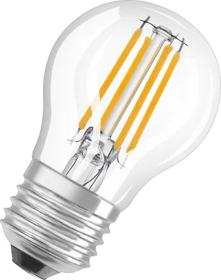 Produktbild von OSRAM Filament LED Lampe mit E27 Sockel, Tropfenform, Warmweiss (2700K), 6W, Ersatz für 60W-Glühbirne, LED Retrofit CLASSIC P
