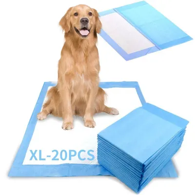 Image de Tapis d'entraînement pour chiots - Tapis jetables pour chiens - Très absorbants - Anti-fuites - Neutralisent les odeurs - 60 x 90 cm, 20 pièces