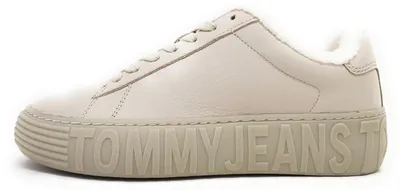 Image de Tommy Hilfiger - Nouvelle collection Cupsole Leat WL - Baskets basses pour femmes, style sportif, couleur blanche