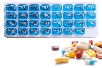 Produktbild von Monatlicher Tablettenbehälter für Medikamente, tragbar