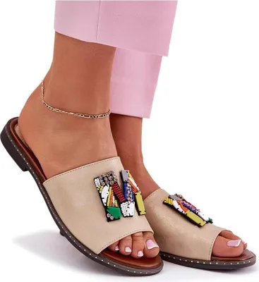 Produktbild von Damen Sandalen Mit Flachem Absatz Mit Verzierung Gold Clelione 41