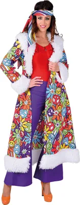 Produktbild von Hippie Mantel bunt für Erwachsene - S/M