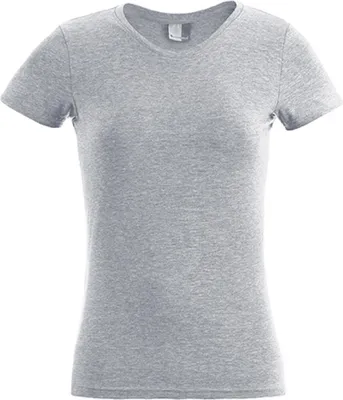 Produktbild von Slim-Fit T-Shirt Plus Size Damen, Sportgrau, XXXL