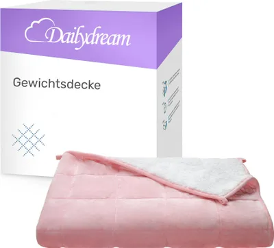 Obrázok produktu pre Vážená deka pre dospelých z mäkkého flisu, edícia „Rosa“  – certifikát Oeko-Tex Standard 100, dvojité prešitie pre zvýšenú odolnosť, dokonalé rozloženie hmotnosti vďaka malým priehradkám, teplotne stabilná, hypoalergénne sklenené guličky, špeciálne navrhnuté slučky na upevnenie poťahu, prírodný a priedušný flisový poťah – vážená deka