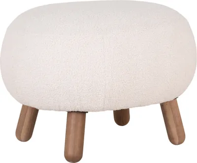 Produktbild von House Collection Fußhocker Torvi Weiß Teddy