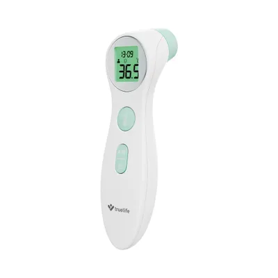 Zdjęcie produktu dla TrueLife Care Q6 Bezdotykowy termometr, pomiar czoła i przedmiotów, dokładność 0,2°C, LCD, 2 tryby, czas pomiaru 1s, 6000 pomiarów
