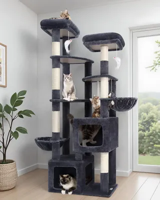 Produktbild von XXL Katzenbaum mit großen Häusern und Plattformen für große Katzen