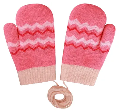 Productafbeelding van YSXY Schattige kinderhandschoenen voor baby's, winter, warme gebreide handschoenen met banen