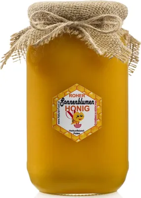 Produktbild von NATURAL FOOD Roher Honig - Direkt vom Imker - Roh Natürlich - Ungefiltert - Nicht Geschleudert oder Erhitzt - Geschenkidee - 11 KG - Sonnenblumenhonig