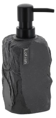 Produktbild von Seifenspender paola aus polyresin in steinoptik 400 ml - schwarz - Tendance