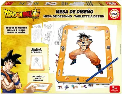 Produktbild von Educa Dragon Ball Designtisch Gelb  Gelb One Size
