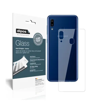 Produktbild von 1x Schutzfolie für Samsung Galaxy A20 Rückseite - Anti-Shock 9H Folie dipos Glass Kunststoffglas