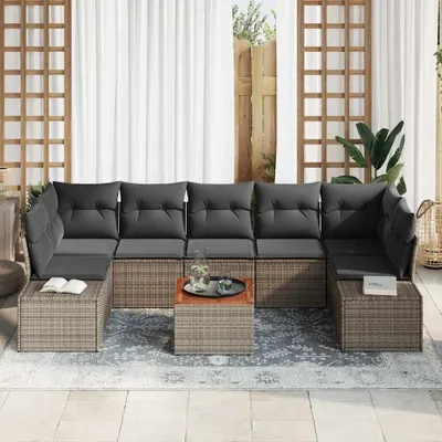 Produktbild von Möbel Garten-Sofa-Set 8 pcs Grau - Gartenmöbelgarnituren 3356592