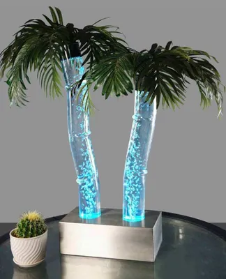 Image de Led Colonnes d'eau Palmier Plante artificielle Colonnes d'eau Jeu d'eau nouveau
