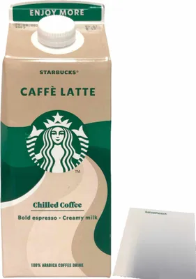Produktbild von Starbucks Multiserve Caffè Latte Chilled Coffee (750ml Packung) + usy Block