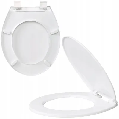 Produktbild von SEPIO Toilettendeckel, Oval Weiß, Antibakterieller WC-Sitz mit Einfache Montage