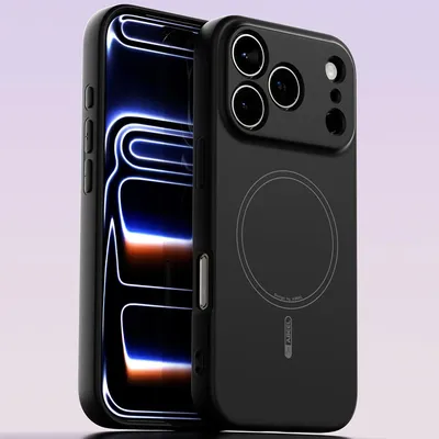 Obrázek produktu pro Magnetické pouzdro pro iPhone 17 Pro, kompatibilní s MagSafe, tekutý silikon, nárazuvzdorné a odolné proti poškrábání Černá