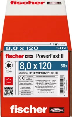 Image de Fischer PowerFast II 8,0x120 TK TX TG blvz 50
