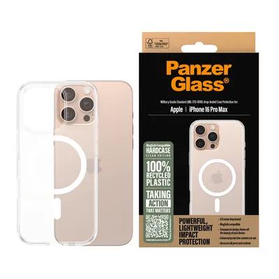 Image de PanzerGlass ® HardCase Transparent w. Blanc MagSafe iPhone 16 Pro Max