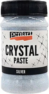 Zdjęcie produktu dla Pasta crystal brokatowa srebrna 100ml - Pentart